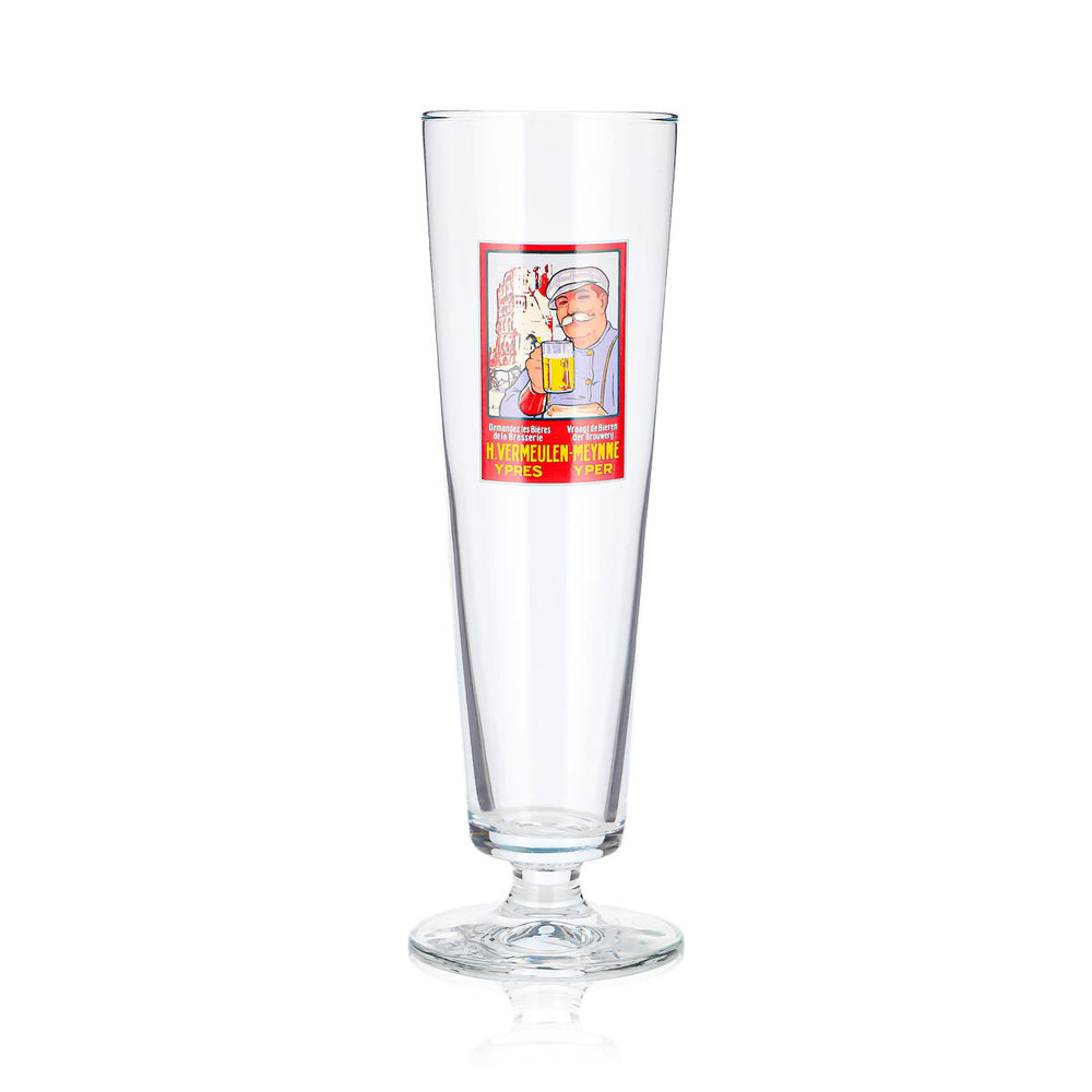 Verre à bière Ypra 0,32 l, modèle « Pokal », H. VERMEULEN-MEYNNE, portrait rouge