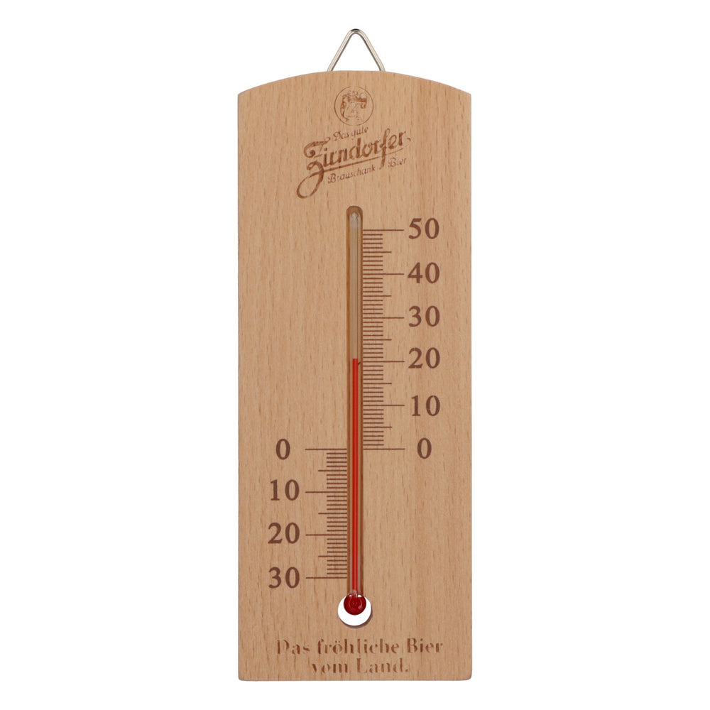 Thermomètre à bière Zirndorfer en bois véritable, pour l'intérieur et l'extérieur, neuf, accessoire de bar d'origine
