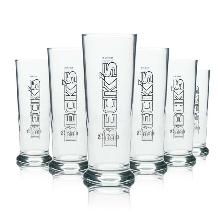 6 verres à bière Becks Seattle 0,25 l, verres tulipe, verres à bière, verres à pils, verres à cocktail, verres à whisky, verres à liqueur, verres à vodka, verres à gin, verres à rhum, verres à