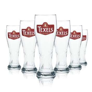 6x Texels Verre à bière blanche 0,3l Weizen...