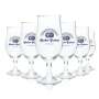 6 verres à bière Hacker Pschorr 0,25 l, forme tulipe, coupe, ciel de Bavière