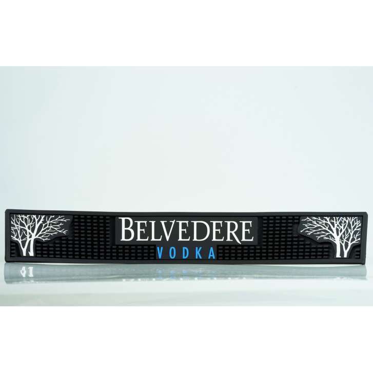 1x Belvedere Vodka tapis de bar noir