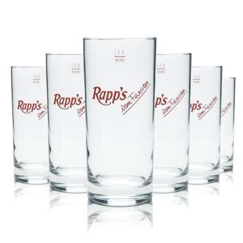6x Rapps verre à jus 0,5l verre Gastro Schorle eau...