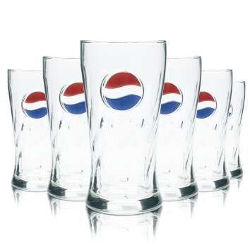 6x Pepsi Verre 0,5l Verres en relief Softdrink Cola Mix...