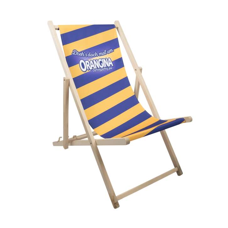 Orangina Chaise longue Lounge Meuble Deckchair Pliable Camping Plage Jardin Beach
