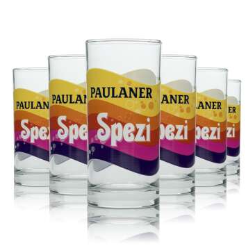 6x Paulaner Spezi Verre à boisson gazeuse 0,2l...
