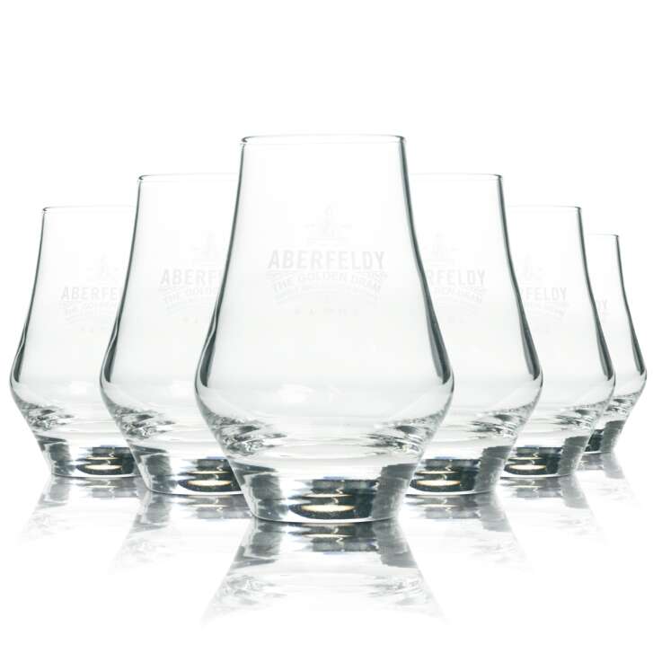 6 verres à whisky Aberfeldy 0,2 l Verres à dégustation Verres à pied Sommelier Tumbler