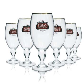 6x Stella Artois verre à bière 0,5l coupe...