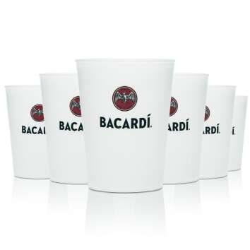 6x Bacardi Rum Gobelets 0,2l réutilisables en...