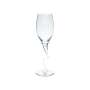 Yello Verre à Champagne 0,22l Coupe Flûte Verre en cristal Soufflé à la bouche Manche design Secco