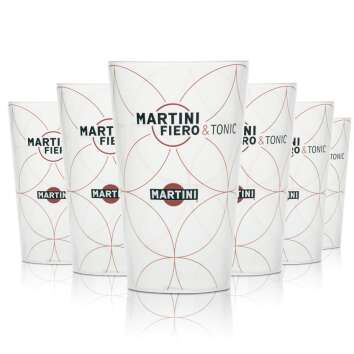 6x gobelets Martini 0,33l plastique dur verre...