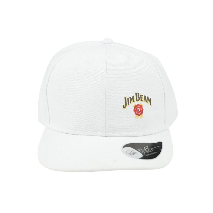 Casquette Jim Beam Casquette Snap Back Blanche Taille réglable Unisexe Whisky Bourbon