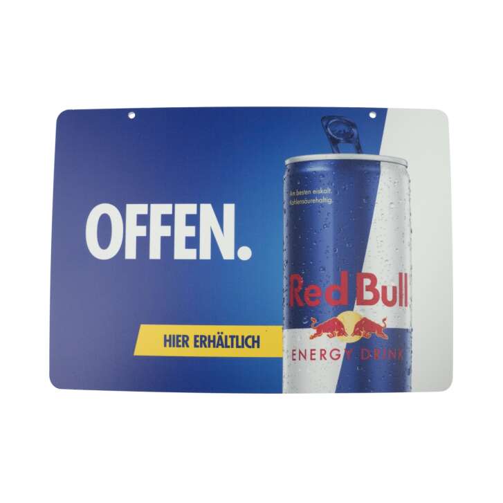 Red Bull Door Sign Ouvert Fermé Magasin Bar Publicité