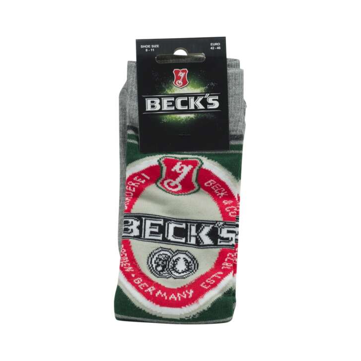 Becks Chaussettes Taille 42-46 Unisexe Chaussettes Rétro Fête Loisirs Crew Bière
