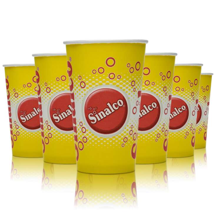 50x Sinalco gobelets en carton 0,4l jetables bière long drink limonade verre fêtes