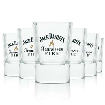 6x Jack Daniels verre 5cl Whiskey court Stamper verres...