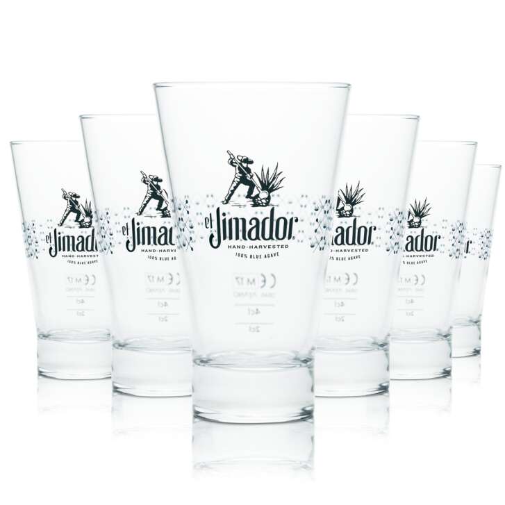 6x El Jimador verre 0,35l long drink cocktail apéritif verres tequila blanco Meska