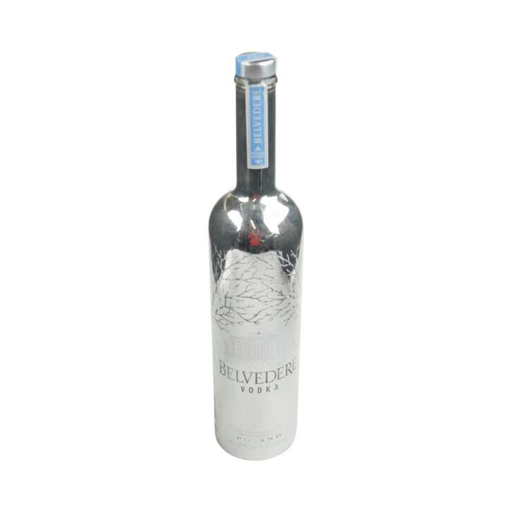 1x Belvedere Vodka bouteille vide 1,75l Silver Sabre sans LED