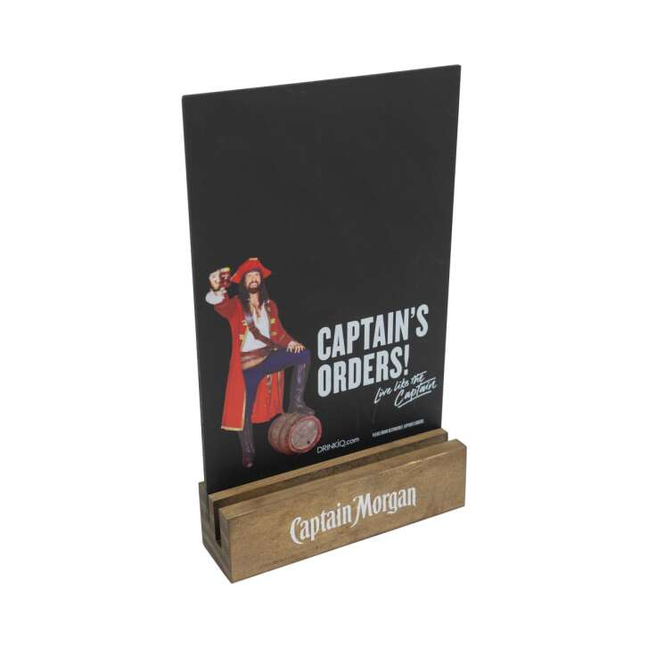 Capitaine Morgan, chevalet de table, tableau noir, porte-menu « Captains Orders !