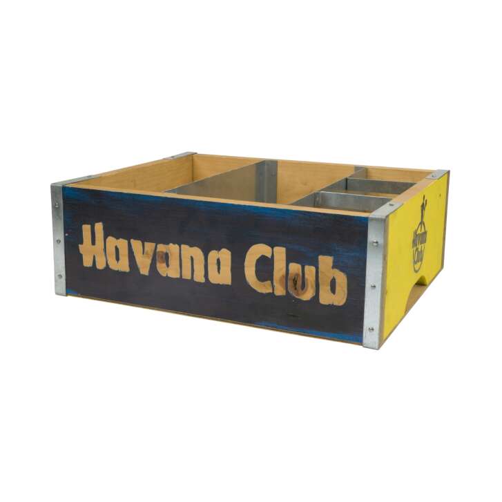 Havana Rum Barcaddy XL Boîte à rhum en bois Organizer Bar Box Caisse Refroidisseur Présentoir jaune