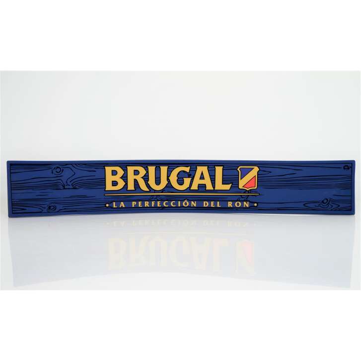 1x Brugal Rum Tapis de bar bleu/or 60 x 9 x 1