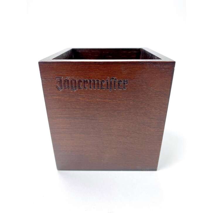 1x Jägermeister liqueur boîte en bois grande brun foncé