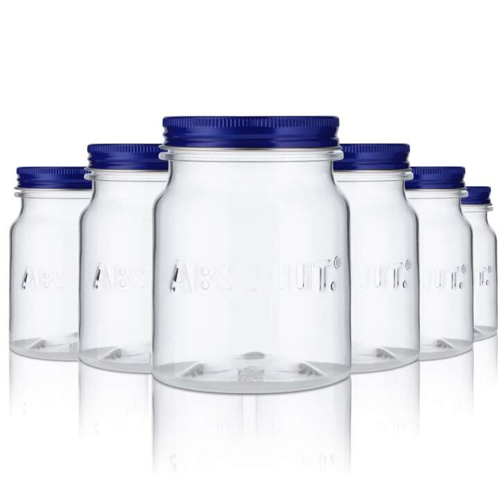 Absolut Masonjar Verre 0,4l Gobelet en plastique Avec couvercle Verres en plastique Longdrink