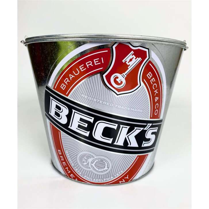 1x Seau à bière Becks Refroidisseur métal 10l