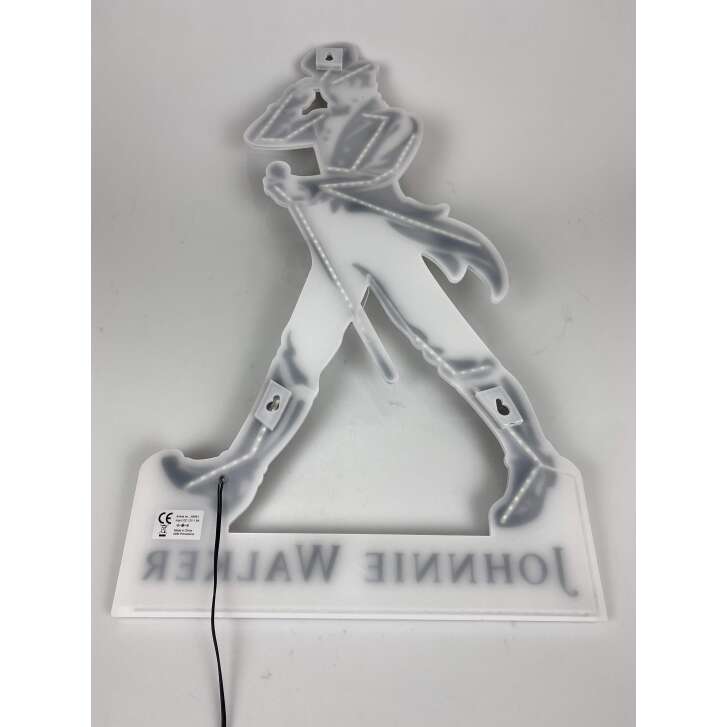 1x enseigne lumineuse Johnnie Walker Whisky Logo noir et blanc 70 x 39 x 1