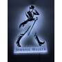 1x Johnnie Walker Whiskey enseigne lumineuse mâle logo n/b 70 x 39 x 1
