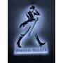 1x enseigne lumineuse Johnnie Walker Whisky Logo noir et blanc 70 x 39 x 1