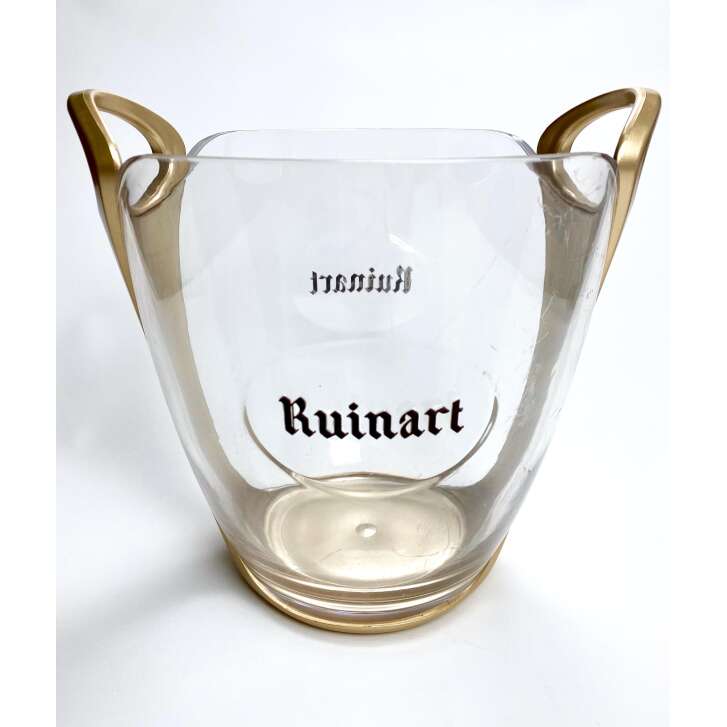 1x Ruinart seau à champagne single transparent avec or
