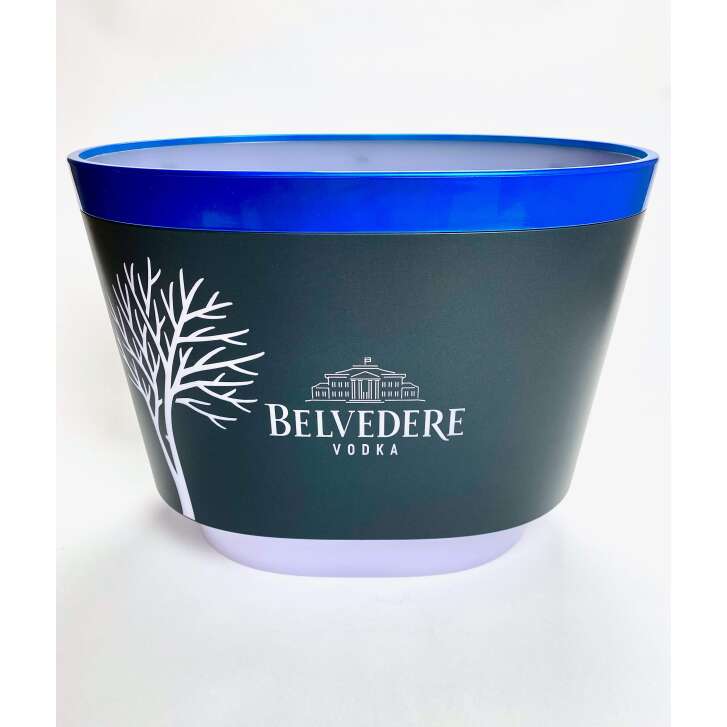 1x Belvedere Vodka refroidisseur Single bleu argenté sans LED