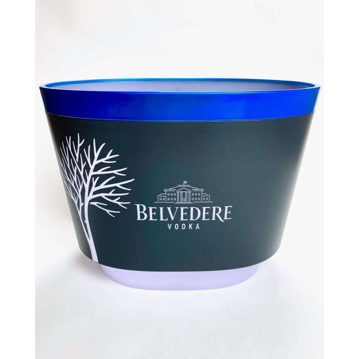 1x refroidisseur Belvedere Vodka Single bleu argent sans LED