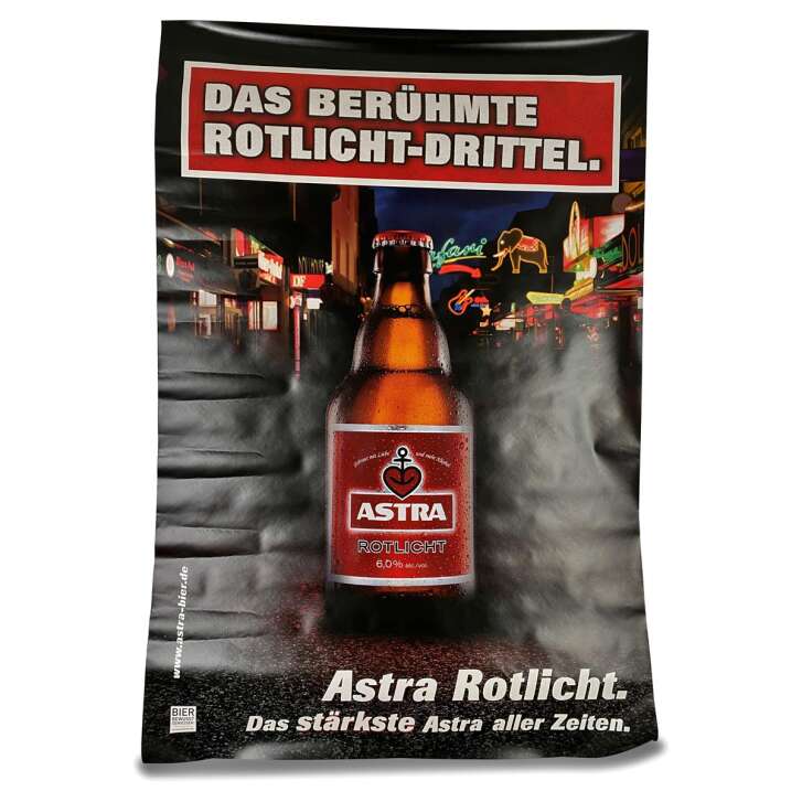 1x Astra Bière Panneau publicitaire CLP Poster Red Light Third