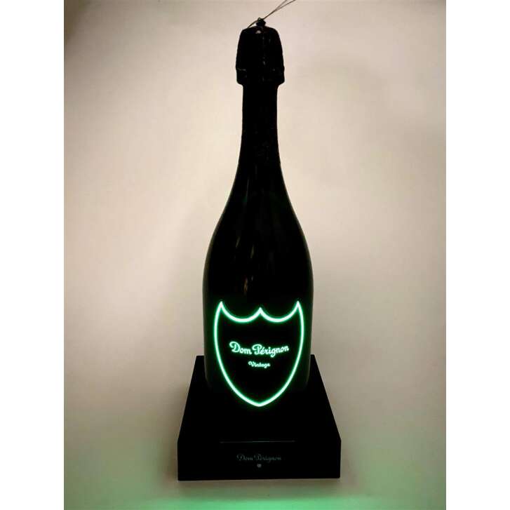 1x Dom Pérignon Bouteille de champagne de présentation 0,7l Lumi vieux design avec support