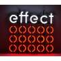 1x Effect Energy Enseigne lumineuse LED Neon Sign cercles rouges