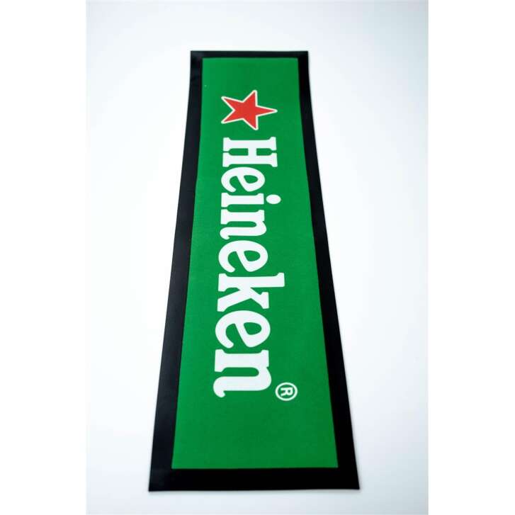 1x Tapis de bar à bière Heineken noir long fin 80 x 20