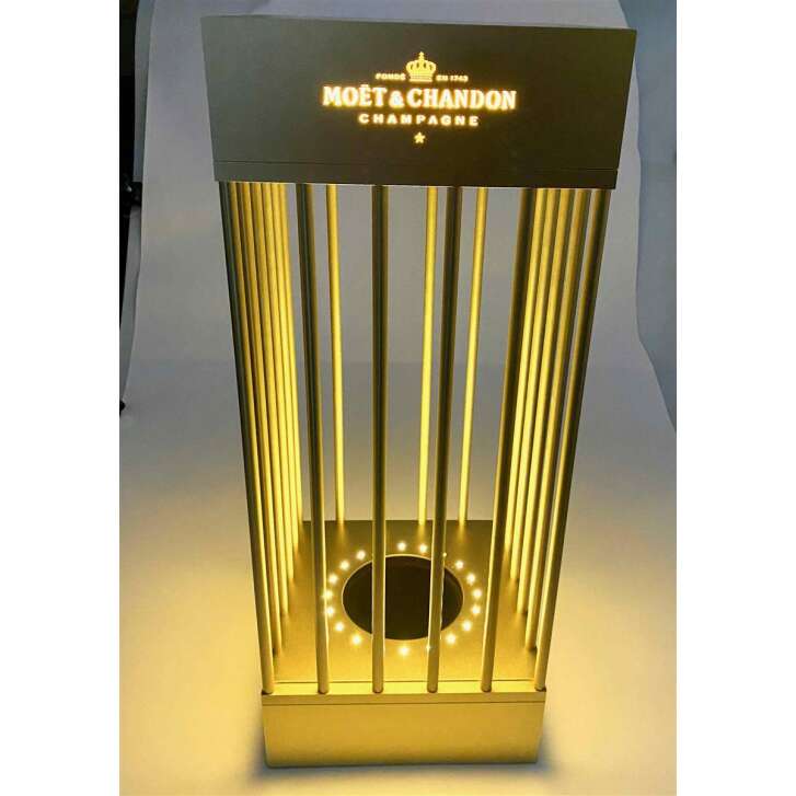 1x cage à champagne Moët & Chandon dorée 1,5 l LED