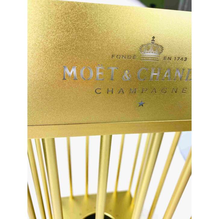1x cage à champagne Moët & Chandon dorée 1,5 l LED