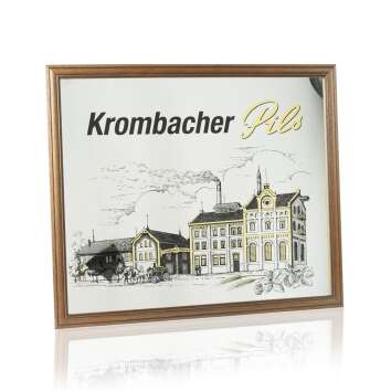 1x Krombacher Bière Miroir Nostalgie Brauhaus 50 x 40