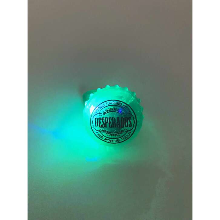 Deperados Blink Ring Bague lumineuse LED verte pour carnaval, fête, festival, Malle