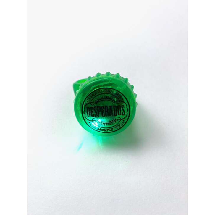 Deperados Blink Ring Bague lumineuse LED verte pour carnaval, fête, festival, Malle