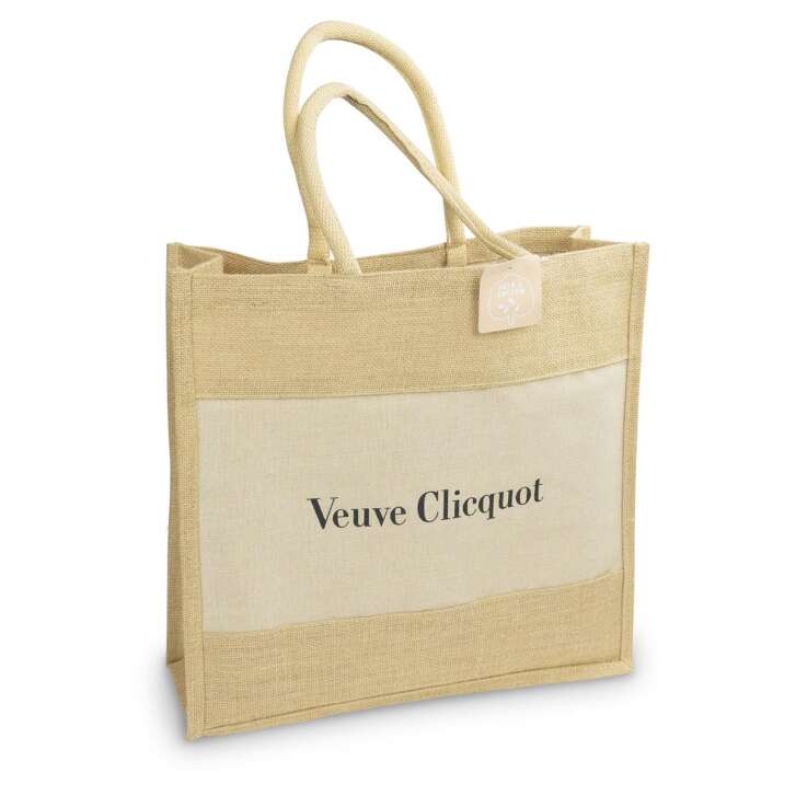 1x Veuve Clicquot Champagne Sac Sac en jute naturel 40 x 40 x 15 cm