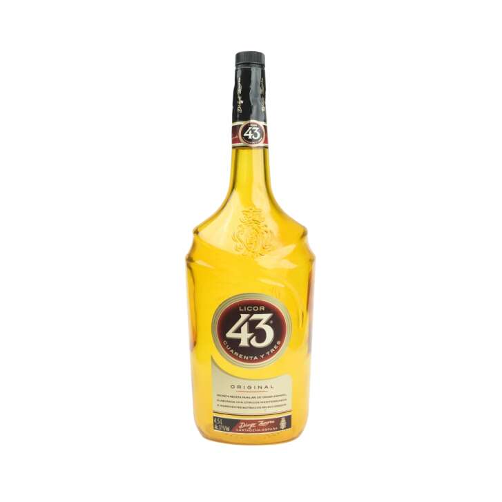 Licor43 4,5l Bouteille de présentation vide Dummy Display Empty Bottle Liqueur 43 Bar Deko jaune