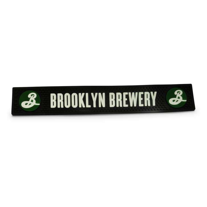 1x Tapis de bar à bière Brooklyn Brewery noir logo simple 60 x 9,5 cm