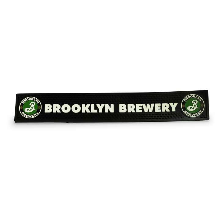 1x Tapis de bar à bière Brooklyn Brewery noir écriture dans le logo 60 x 9,5 cm