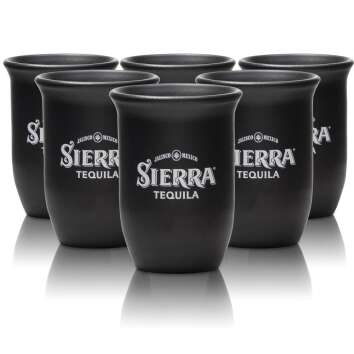 1x Sierra Tequila Tasse en terre cuite noire feat Paloma
