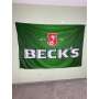 1x drapeau de bière Becks vert 220 x 140