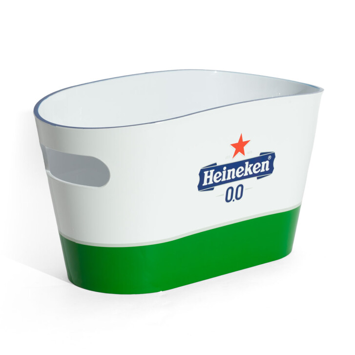 Refroidisseur de bière Heineken Refroidisseur de bouteilles Glacière Bac à glaçons Icecube Sans alcool « 0,0 » Blanc/Vert